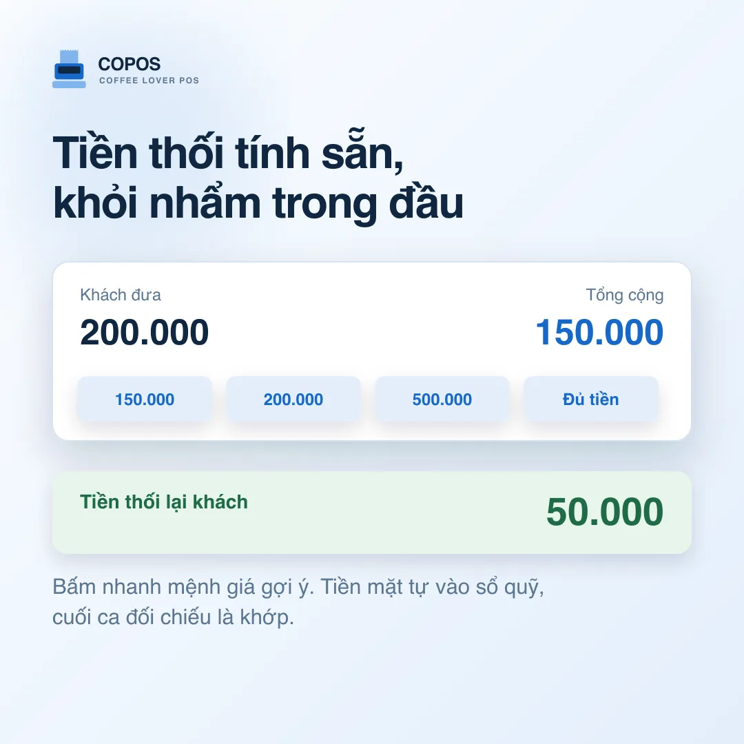 Tiền thối tính sẵn