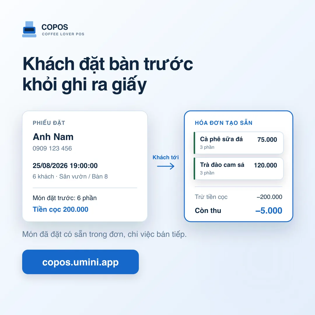Khách đặt bàn trước