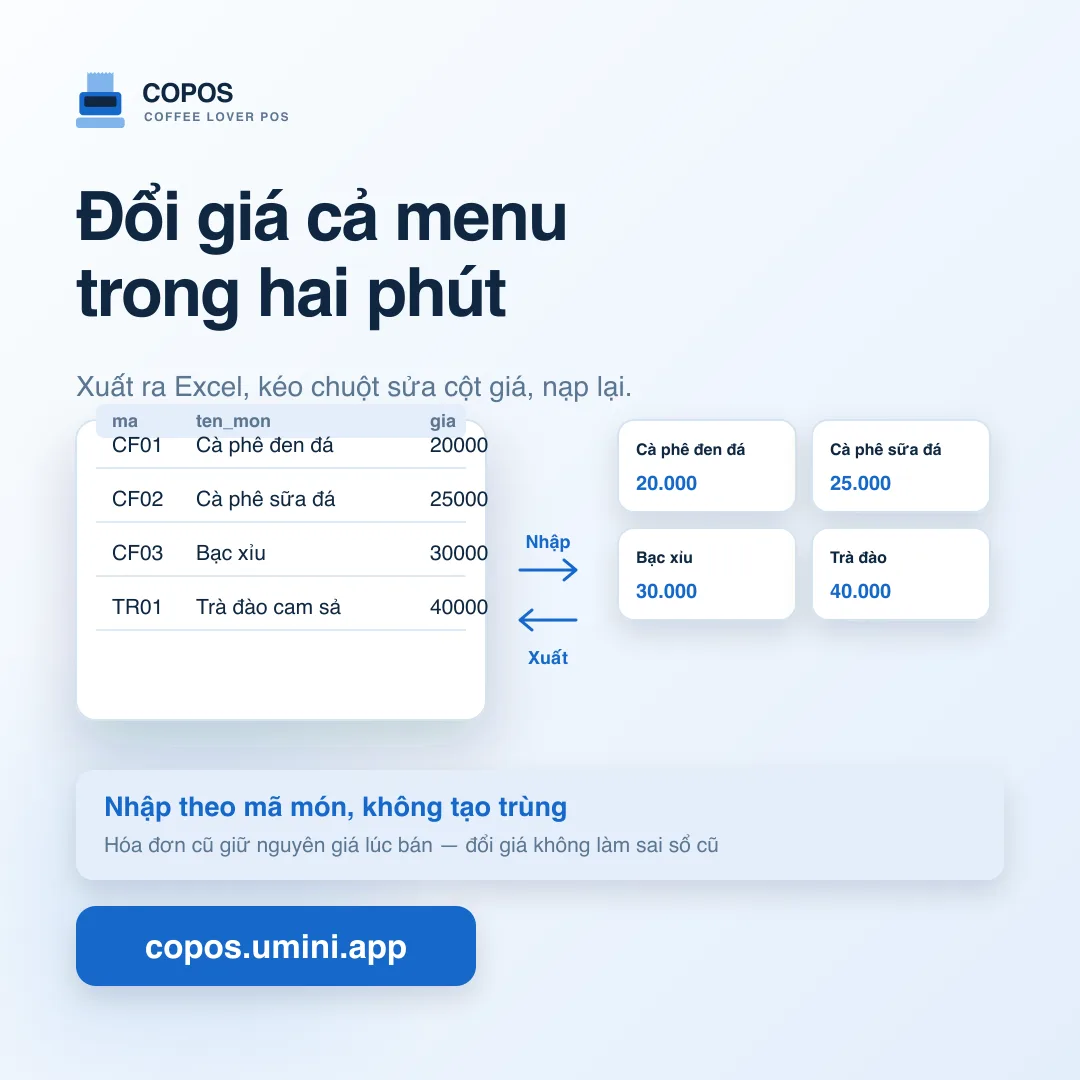 Đổi giá bằng Excel