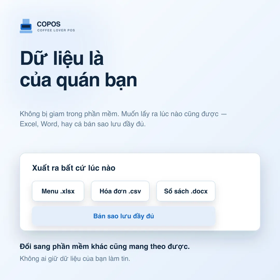Dữ liệu là của quán