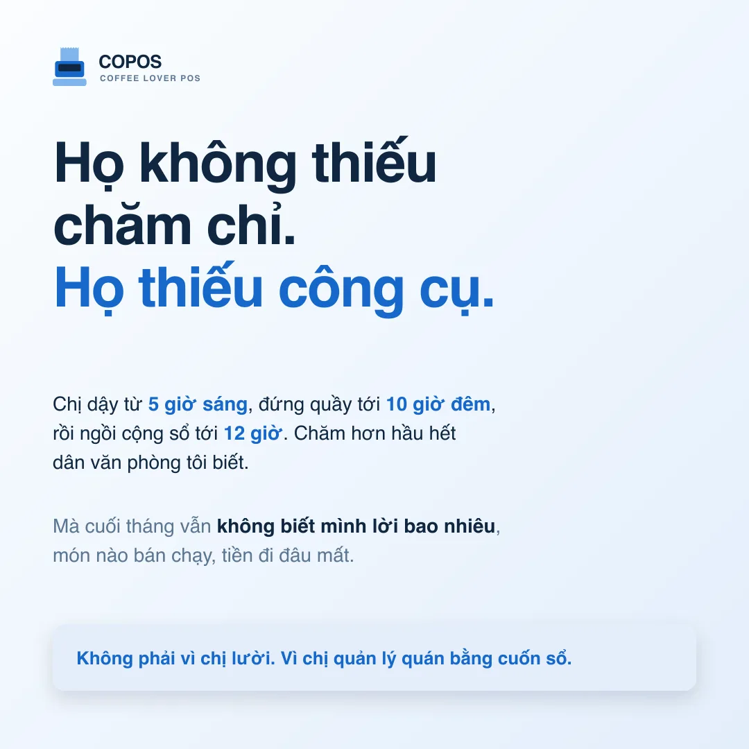 Họ không thiếu chăm chỉ, họ thiếu công cụ