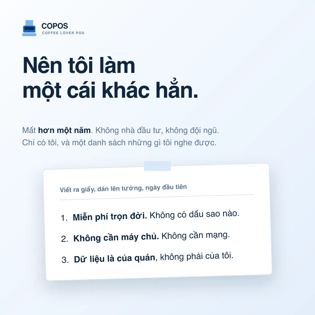 Hơn một năm, và tờ giấy ba nguyên tắc dán lên tường