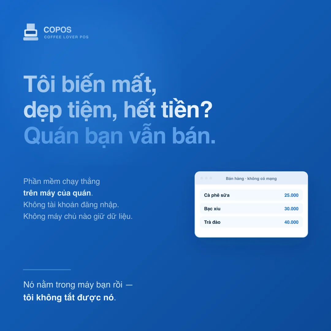 Tôi biến mất, quán bạn vẫn bán
