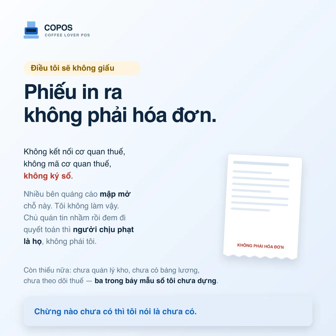 Không xuất hóa đơn đỏ — nói thẳng
