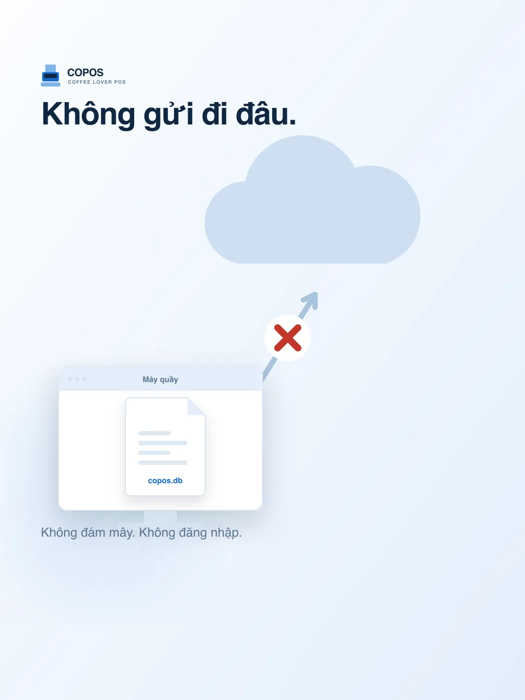 Đường lên đám mây bị gạch chéo